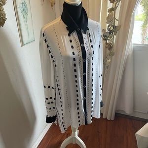 👚👚Beautiful  blouse black & white size 2x